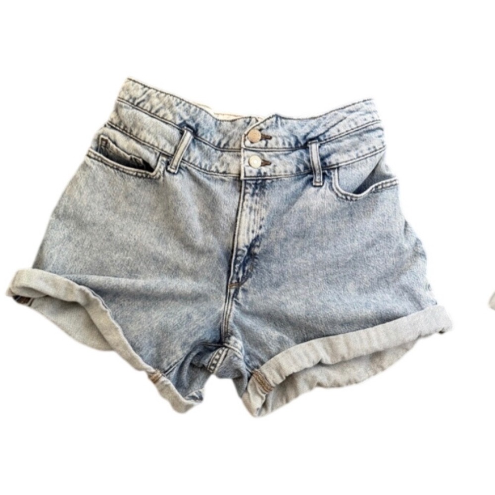 Banana‎ Republic Women Light Wash High Rise Paperbag Denim Shorts Size 29/8